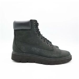 Timberland Boots Kenniston 6" Women's Size 9 Black Nubuck A3816 Lace Up Boots